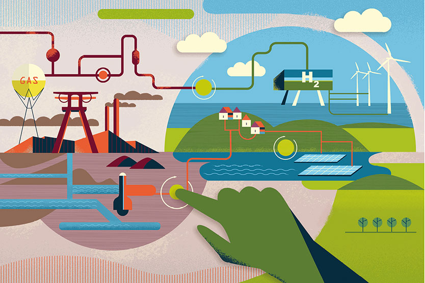 Illustration zum Thema "Neue Energieforschung in „alter“ Infrastruktur"