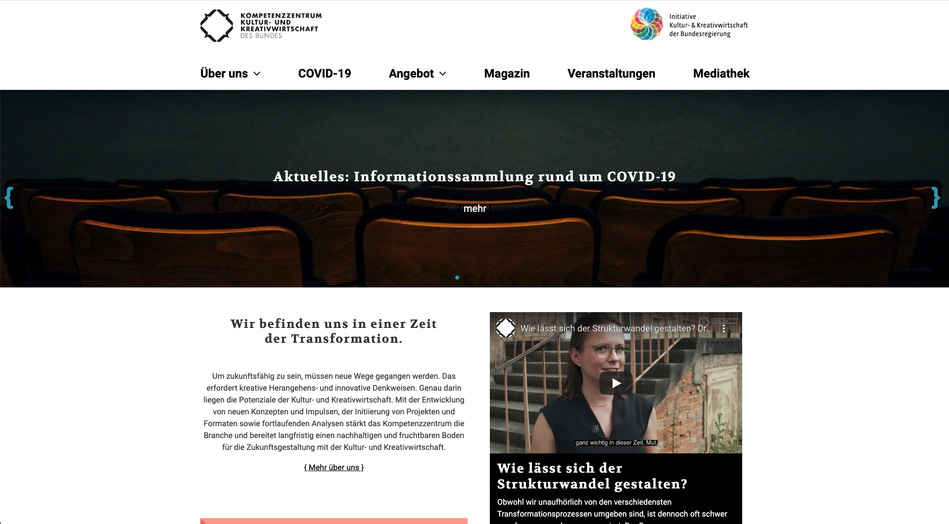 Screenshot der Website kreativ-bund.de