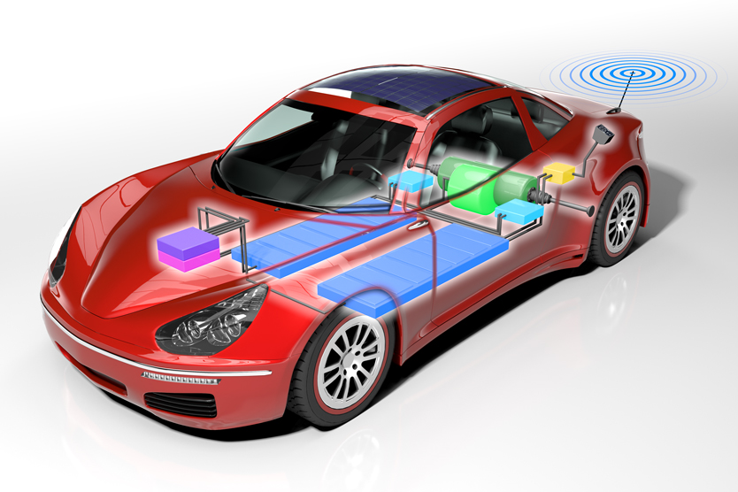 Modell eines Elektroautos symbolisiert Elektromobilität; Quelle: DLR Projektträger