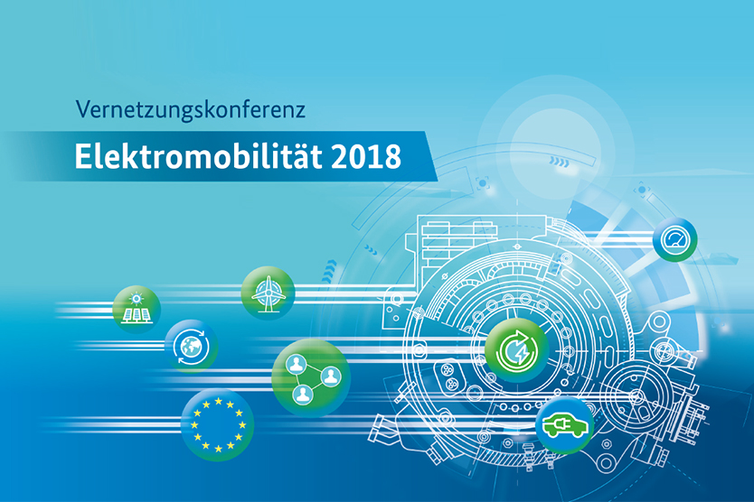 Keyvisual zur Vernetzungskonferenz Elektromobilität 2018