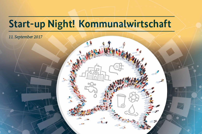 Keyvisual zu Start-up Night! Kommunalwirtschaft