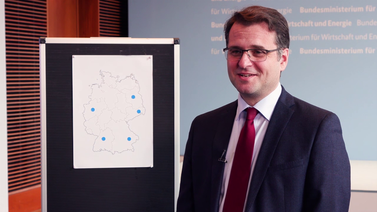 Screenshot aus dem Video Andreas Feicht: Der Staatssekretär im Bundesministerium für Wirtschaft und Energie stellt sich vor