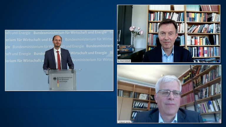 Screenshot aus dem Video Pressestatement des Wissenschaftlichen Beirats zum Gutachten „Öffentliche Infrastruktur in Deutschland: Probleme und Reformbedarf“