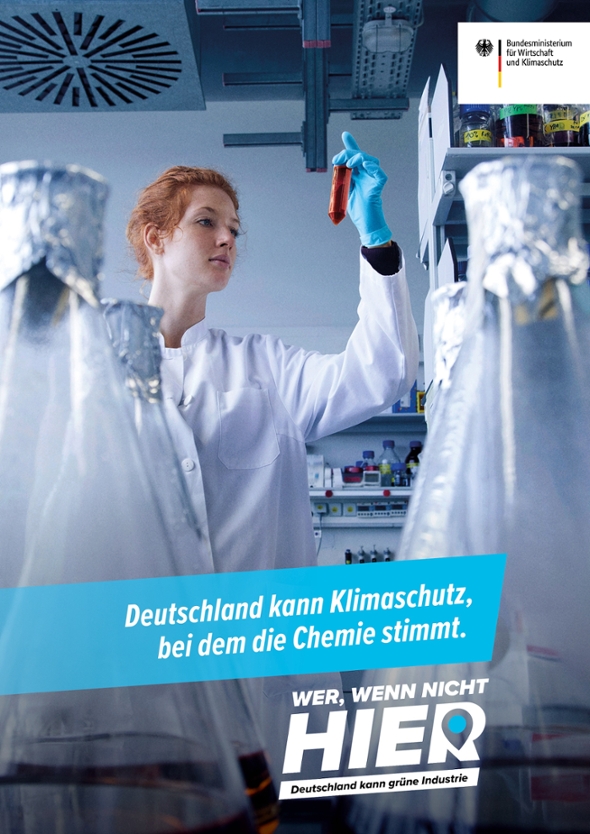 Deutschland kann Klimaschutz, bei dem die Chemie stimmt. Wer, wenn nicht hier. Deutschland kann grüne Industrie.