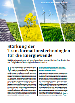 Cover: Stärkung der Transformationstechnologien für die Energiewende