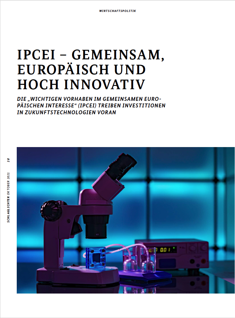 Coverbild Artikel IPCEI – Gemeinsam, europäisch und hoch innovativ