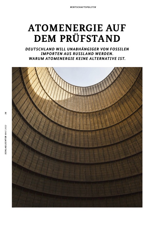 Cover zum Artikel: Atomenergie auf dem Prüfstand