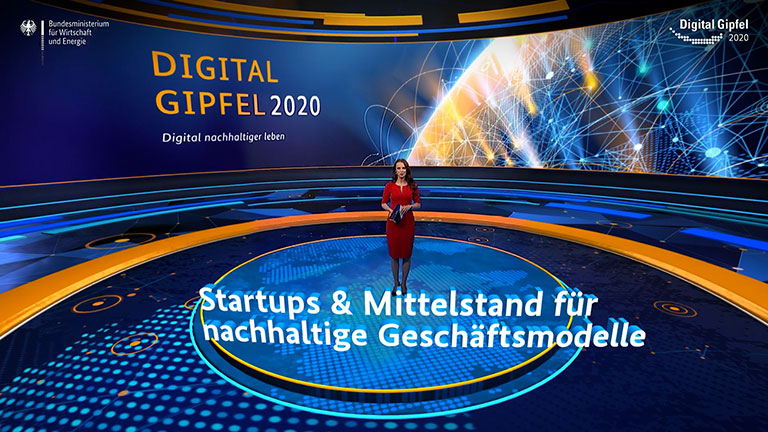 Screenshot aus dem Video: Digital-Gipfel 2020: KI – Pitch der Förderprogramme Plattform 2 „Innovative Digitalisierung der Wirtschaft“