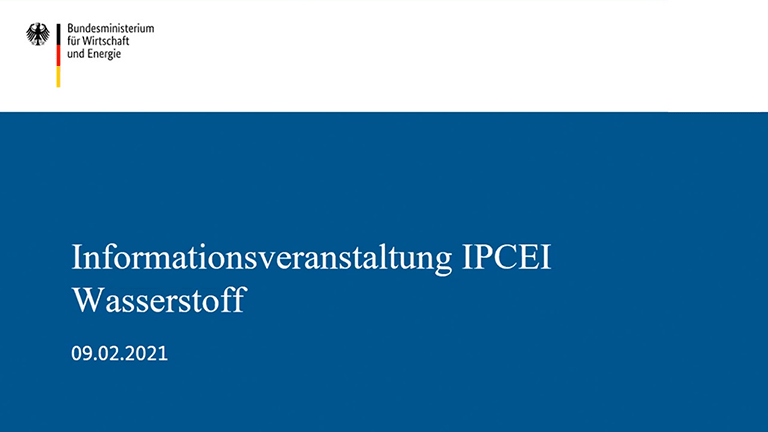 Informationsveranstaltung IPCEI Wasserstoff