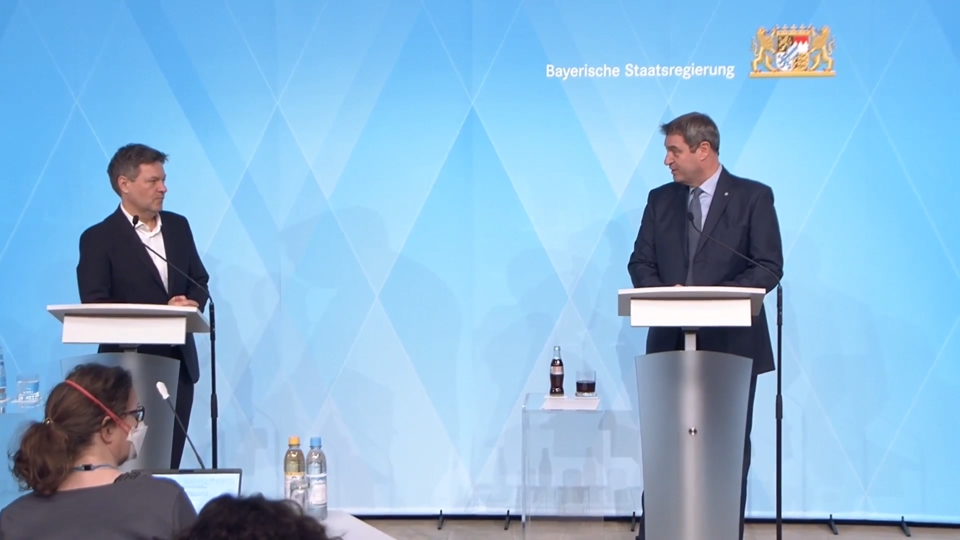 Gemeinsame Pressekonferenz von Bundesminister Habeck und Ministerpräsident Söder