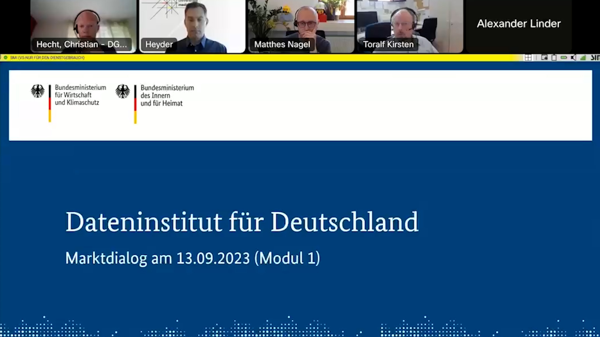 Dateninstitut für Deutschland Marktdialog am 13.09.2023 (Modul 1)