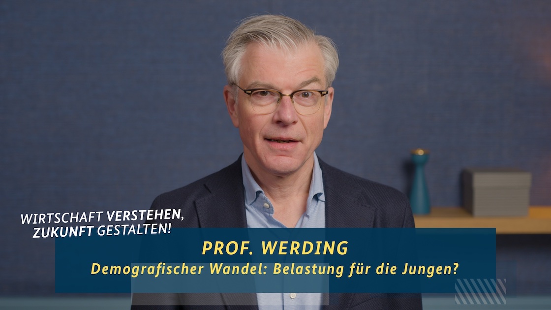 Video-Standbild „Prof. Martin Werding – Der demografische Wandel: Überlastung für die Jungen?”
