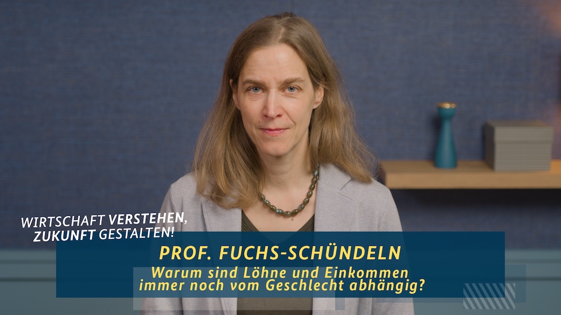 Video-Standbild „Prof. Nicola Fuchs-Schündeln – Warum sind Löhne und Einkommen immer noch vom Geschlecht abhängig?”