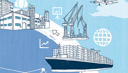 Illustration zum Thema "Globaler Handel"