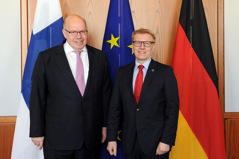 Minister Altmaier welcomed Kimmo Tilikainen, Finland’s Energy Minister, to the Economic Affairs Ministry on 18 April 2018. 