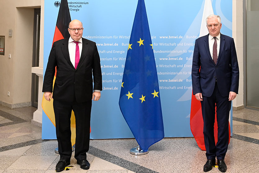 Federal Minister Peter Altmaier (left) and Dr Jarosław Gowin, Deputy Prime Minister and Minister of Economic Development, Labour and Technology of the Republic of Poland (right)