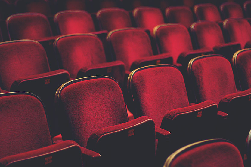 Red seats in the theater