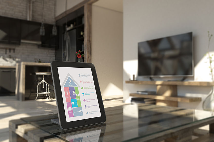 Smart home control with tablet 