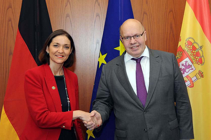 Federal Minister Peter Altmaier with the Spanish Minister of Industry, Trade and Tourism, Ms Reyes Maroto