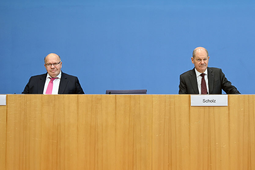 Economic Affairs Minister Peter Altmaier and Minister of Finance Olaf Scholz