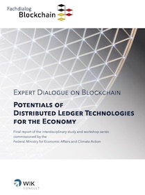 Cover of the publication Potentials of Distributed Ledger Technologies for the Economy