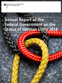 Cover der Publikation Jahresbericht der Bundesregierung zum Stand der Deutschen Einheit 2018