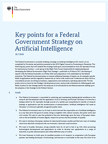 Cover Key points for a Federal Government Strategy on ArtificialIntelligence