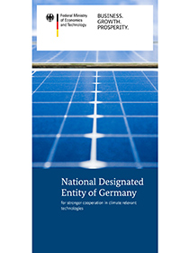 Cover National Designated Entity of Germany for stronger cooperation in climate relevant technologies