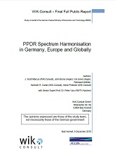 Cover of the publication "PPDR Spectrum Harmonisation in Germany, Europe and Globally"