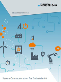 Cover der Publikation "Sichere Kommunikation für Industrie 4.0"