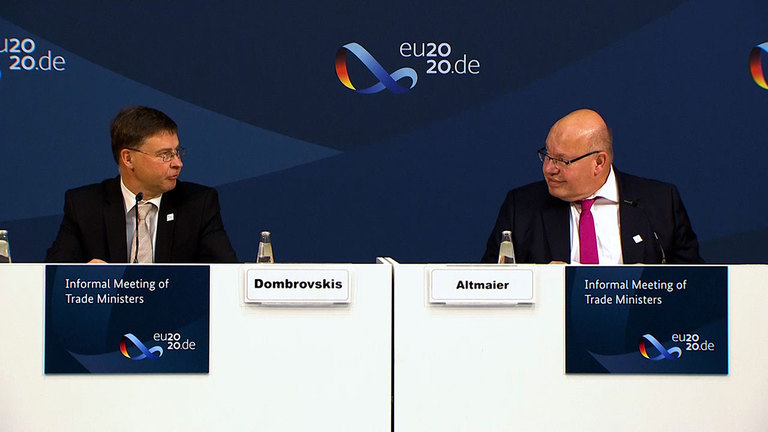 Screenshot Press conference: informal meeting of trade ministers