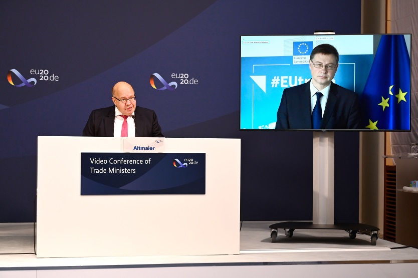 Le ministre fédéral Peter Altmaier préside la vidéoconférence des ministres chargés du Commerce