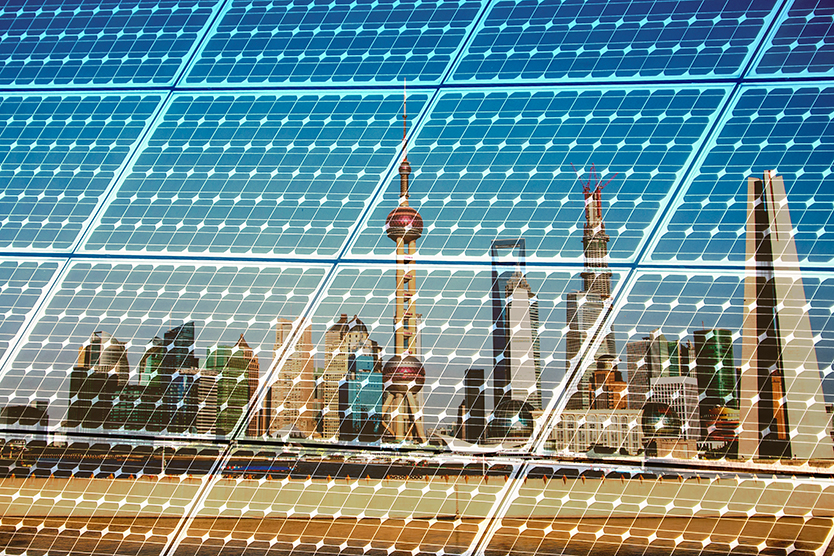 Photovoltaïque et la Chine pour la conférence sur la politique énergétique en Chine ; source : iStock.com/Alex_Wang1