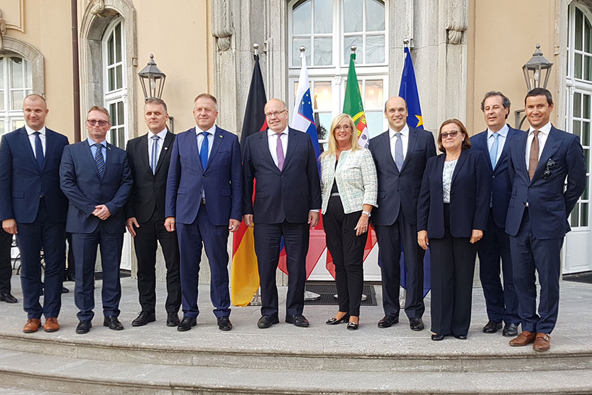 Le ministre fédéral Peter Altmaier reçoit ses homologues portugais et slovène en vue de la préparation du trio commun des présidences du Conseil de l'UE
