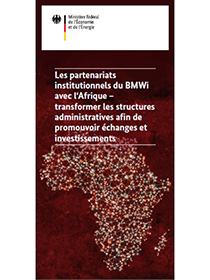 Cover « Les partenariats institutionnels du BMWi avec l‘Afrique – transformer les structures administratives afin de promouvoir échanges et investissements »