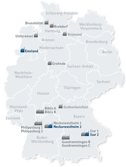 Centrales nucléaires en Allemagne
